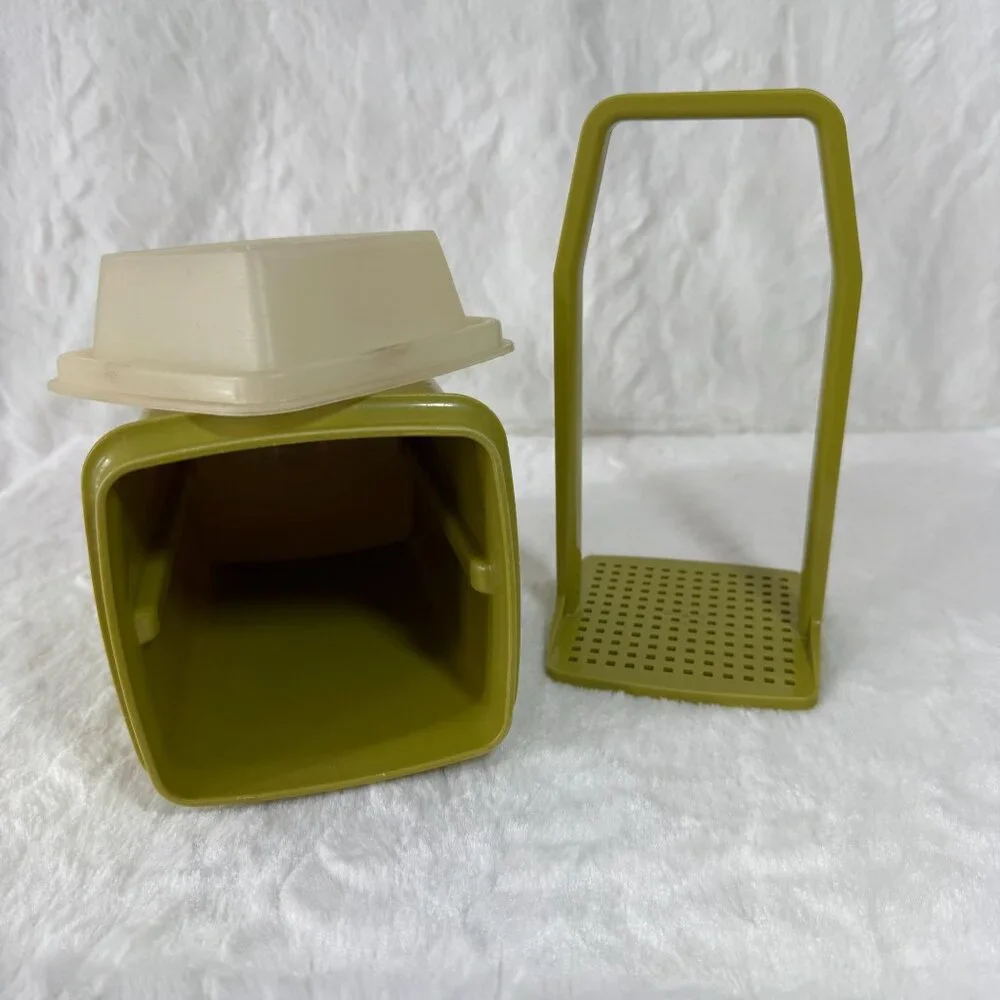 Vintage Tupperware Pick A Deli Small 1L Pickle Keeper Avocado Green 3 Piece 1330 - Picture 4 of 6
